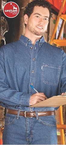 Camisa Unitam Casual Mezclilla